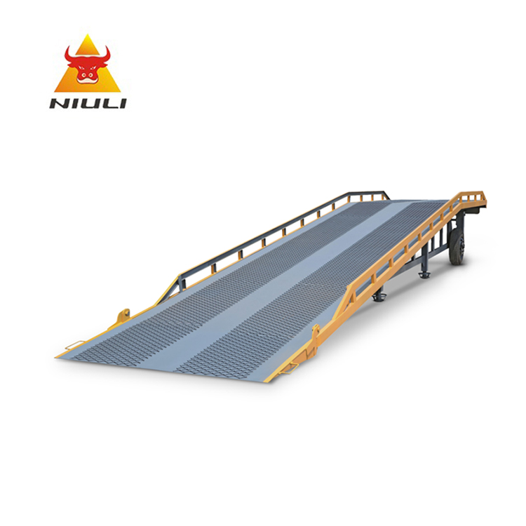 Fabrication de machines NIULI Rampe de quai mobile de 10 tonnes Rampe de quai de chargement pour chariot élévateur Rampe de quai mobile pour les ventes
