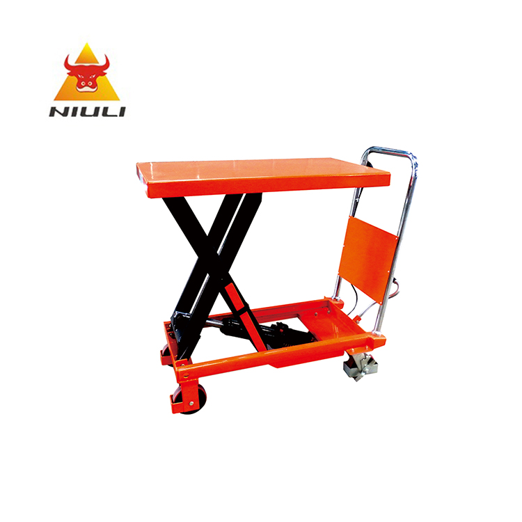 Plate-forme élévatrice NIULI 500kg Table élévatrice hydraulique mobile manuelle à ciseaux