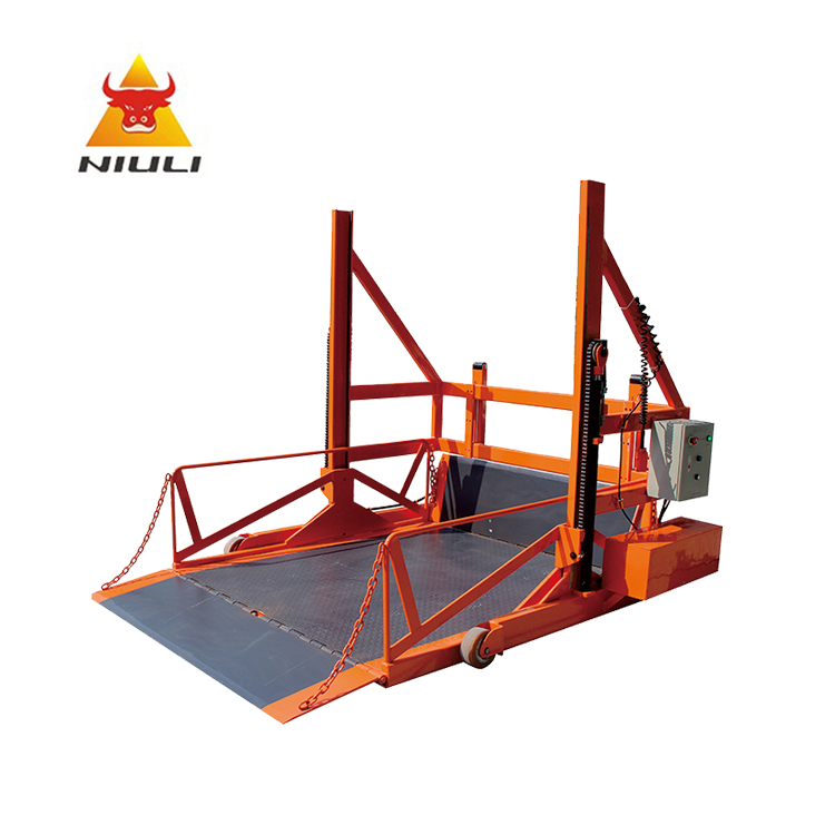 NIULI Hot Selling 1500kgs Capacité de 1,5 tonne Niveleur de quai hydraulique mobile pour le chargement de marchandises en usine
